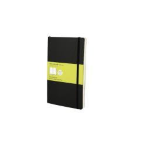 MOLESKINE TACCUINO LARGE MORBIDO NESSUNA RIGATURA CUCITURA DORSO FILO REFE COPERTINA IN POLIURETANO E CARTONE COLORE NERO 240 FOGLI CONF 1 Pz.